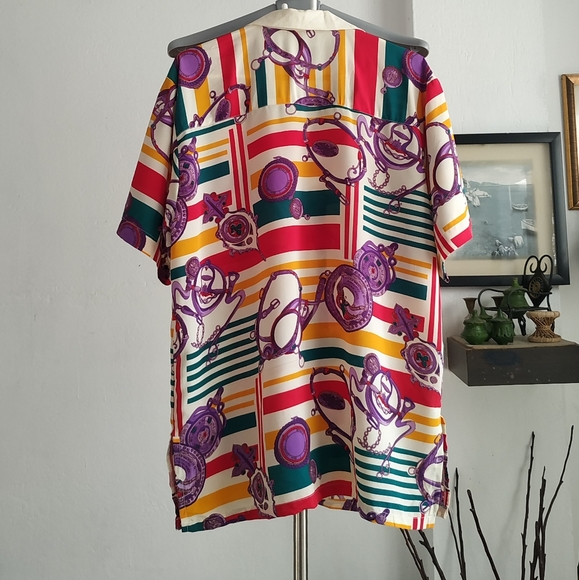 Vintage chain print Button down Shirt - Picture 6 of 6
